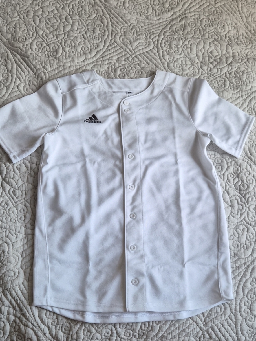 Adidas Youth Juniors Buttons-Up Athletic Jersey Size L